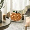 thumbnail image 5 of (2 pack) Sm:)e 18 x 18 Fall Pillow Cover Polka Dots Pumpkin Decorative Outdoor Cushion Cover, 5 of 8