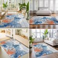 thumbnail image 4 of Area Rugs 5'x7', Coastal Octopus Carpet Runner Indoor Outdoor Rugs Home Decor Aesthetic, Blue Nautical Ocean Creature Wood Grain Non Slip Mats Washable Accent Rug for Living Room Bedroom, 4 of 8