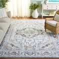 thumbnail image 3 of SAFAVIEH Baltimore Tamara Medallion Polyester Machine Washable Area Rug, Light Gray/Rust, 8' x 10', 3 of 12