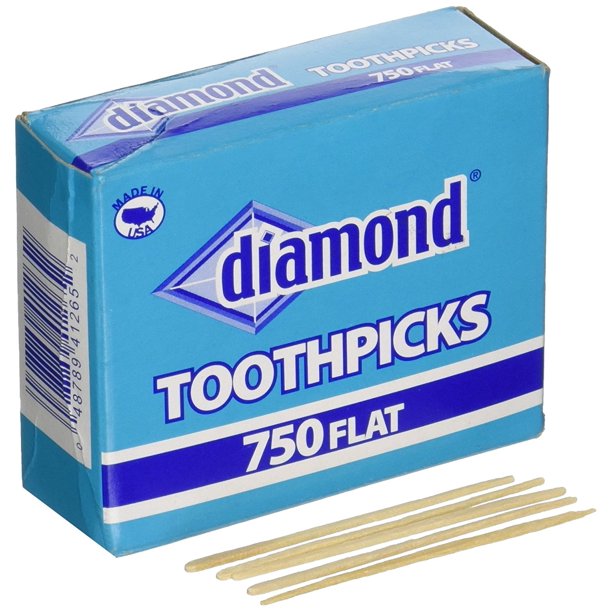 , Toothpicks, Flat, 750 count, 20 Pack of 750 count flat toothpicks By