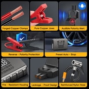 GCZ 3000A Peak Portable Jump Starter with Air Compressor 150PSI, Battery Booster for All Gas & 6.5L Diesel Engine, 20000mAh Power pack with Dual Cylinder & LED Display & Flashlight