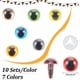 thumbnail image 2 of 70 ojos de ganchillo de 12 mm, ojos de seguridad, 7 colores, ojos de gato, ojos de resina para manualidades, ojos para amigurumi con arandelas, 2 of 6