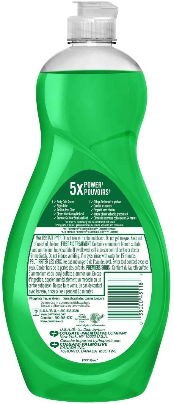 Palmolive Ultra Strength Liquid Dish Soap, Original Scent, 20 Fluid Ounce, 3 Count