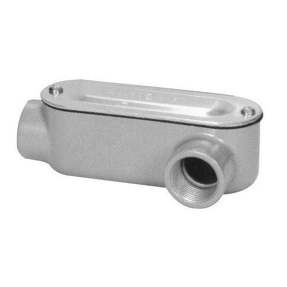 14114 Rigid Conduit Body, Aluminum, Type LL, Threaded with Cover and Gasket, 1-1/2-inch Trade Size