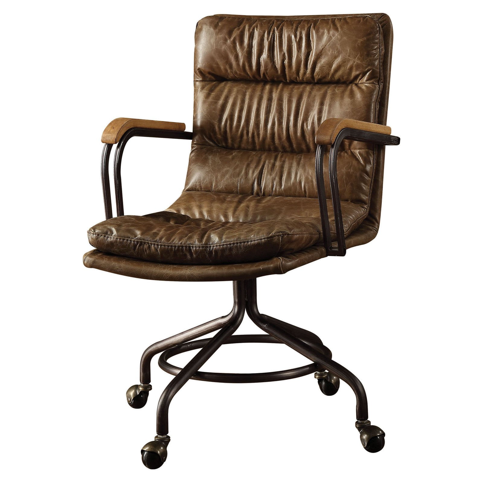 Acme Furniture Harry Office Chair, Vintage Whiskey Leather - Walmart.com