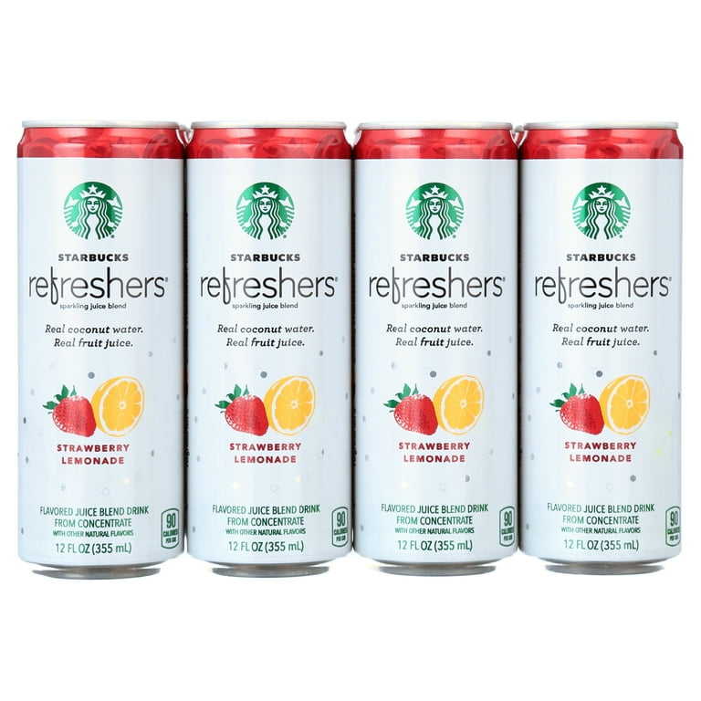 Starbucks Refreshers with Coconut Water, Strawberry Lemonade