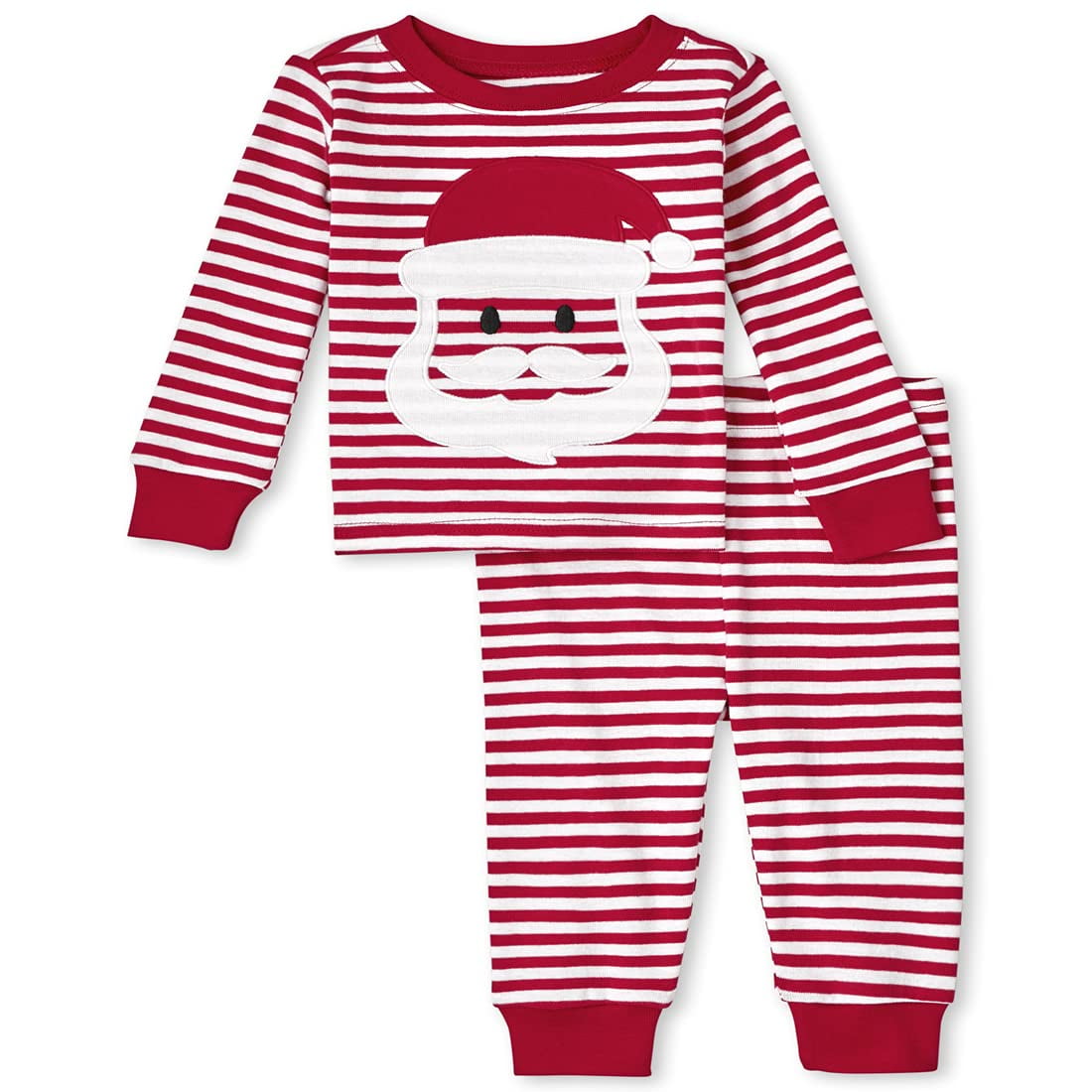 The childrens Place 2 Piece Family Matching christmas Holiday Pajamas Sets Snug Fit 100 cotton Adult Big Kid Toddler Baby Santa Stripe 18 24 Months Walmart