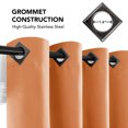thumbnail image 4 of Deconovo Cortinas opacas térmicas Deconovo para oscurecer habitaciones, con ojales en la parte superior, para oficina, color naranja, 132 x 163 cm, 4 of 6
