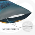thumbnail image 3 of Daiia Modern Style Blue Parrot Bedding Waterproof Pillow Protector Zippered Queen – Bed Bug Proof Pillow Encasement-14"x20", 3 of 6