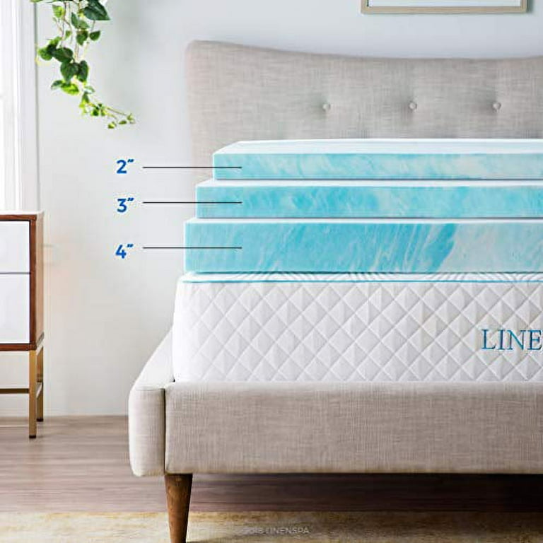 Linenspa 3 inch gel cheap swirl memory foam topper