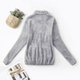 thumbnail image 3 of ketyyh-chn99 Grey Womens Jacket Women's Long Jacket Full Zip Polar Hoodie Soft Lightweight Winter Coat, 3 of 4