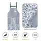 thumbnail image 3 of Delantal de cocina de 2 piezas, impermeable, antiincrustante, con correa de mano, estampado floral, para adultos, sin mangas, 3 of 5