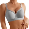 thumbnail image 2 of Lixiuxyad Women's Front Closure Floral Lace Bra Comfortable Support Underwire T Shirt Bralette Soft Wireless Everyday Wear,Bras for Women Gray 40, 2 of 5