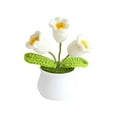 thumbnail image 3 of Mini plantas artificiales en maceta, flores tejidas a mano, flores de punto terminadas en maceta Estilo D, 3 of 9