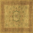 thumbnail image 1 of Ahgly Company Indoor Square Medallion Brown Traditional Area Rugs, 5' Square, 1 of 4