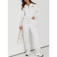 thumbnail image 4 of SHEWIN Sweatsuits for Women 2 Piece Outfits Fleece Lined Jogging Suit Sweatsuit Tracksuit Jogger Sets 1/4 Zipper Collar Pullover Tops and Sweatpants with Pockets, 4 of 10