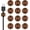 Brown, variant on 12PCS Adhesive Cable Clips, Cord Holder Organizer for Desk, Nightstand & Office, Wire Management for Charger, Mouse & Electronics