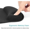 thumbnail image 3 of Ergonomic Mouse Pad - Gamer Mouse Pad with Gel Wrist Rest, Comfort Wrist Rest Gaming Mouse Pad for Computer and Laptop - Black, 3 of 5