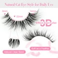 thumbnail image 2 of Faux Mink Lashes Fluffy Wispy Natural Look 14mm False Lashes Strip Clear Band 14 Pairs False Eyelashes 3D Full Dramatic Cat Eye Fake Eyelashes, 2 of 5