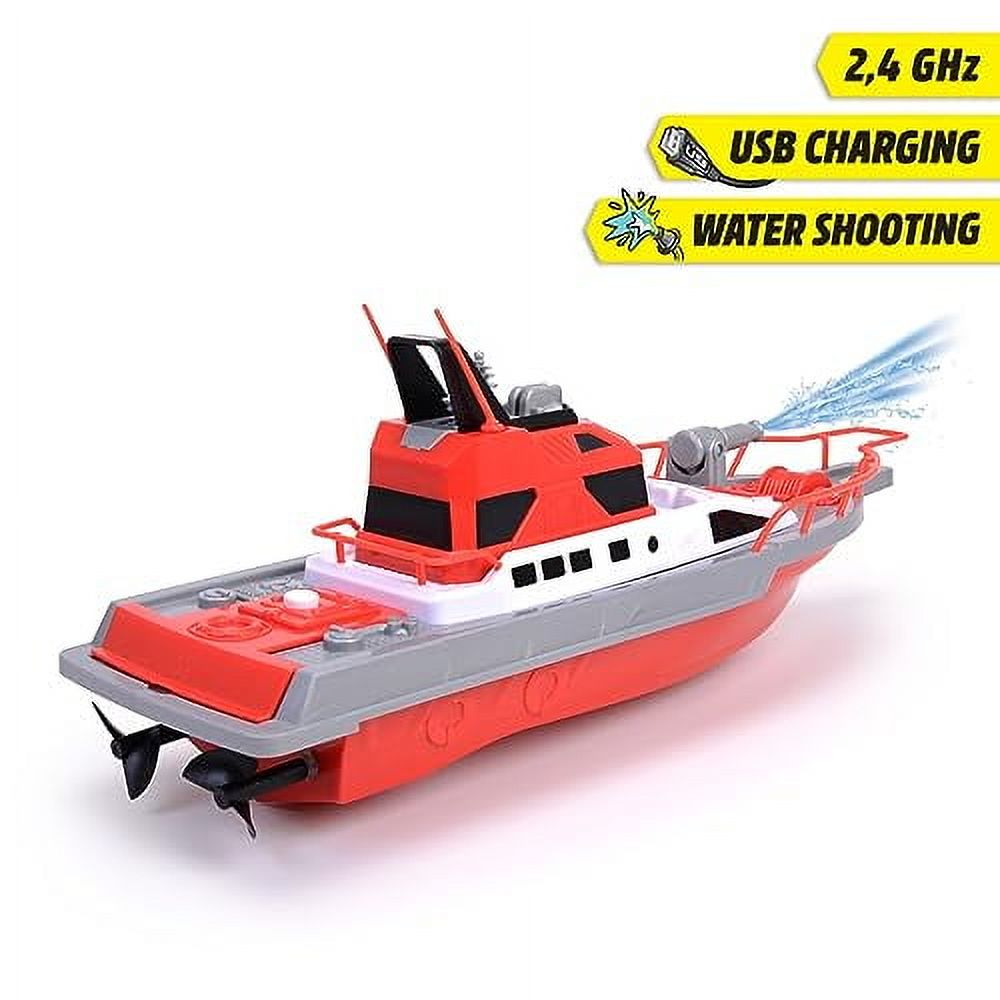 Dickie Toys - 15" RC Rescue Boat With Working Water Pump