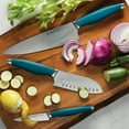 thumbnail image 3 of Rachael Ray Cutlery Japanese Stainless Steel Chef Knife Set, Teal, 3-Piece, 3 of 6