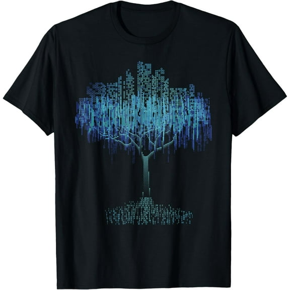Binary Tree Coding Computer Programmer T-ShirtMen and women, Black T-shirt, size: Extra large