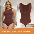 thumbnail image 4 of ANYFIT WEAR Backless Crew Neck Thong Bodysuit Shapewear for Women Full Body Shaper Tummy Control Butt Lifting Seamless Slimming Tank Top, 4 of 7