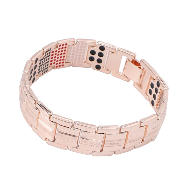 Pulsera Magnética De Acero De Titanio, Ajustable, Promueve La Circulación, Reduce La Pulsera De Terapia Magnética Electrostática Para Uso Diario Para Hombres