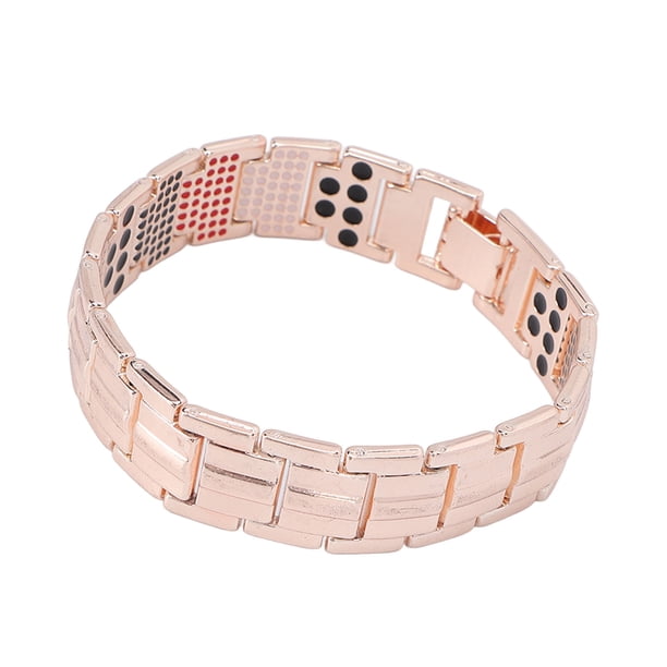 Pulsera Magnética De Acero De Titanio, Ajustable, Promueve La Circulación, Reduce La Pulsera De Terapia Magnética Electrostática Para Uso Diario Para Hombres