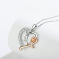 thumbnail image 4 of Coachuhhar Initial Letter Necklace 925 Sterling Silver Love Heart Letters with Rose Flower Pendant Necklace Jewelry Gifts for Women, 4 of 8