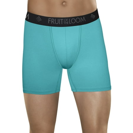 Fruit of the Loom Men's Breathable Lightweight Micro-Mesh Print and Solid Boxer Briefs, 3 Pack
