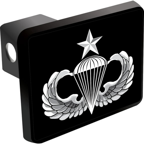 U.S. Army Senior Parachutist Wings Trailer Hitch Cover