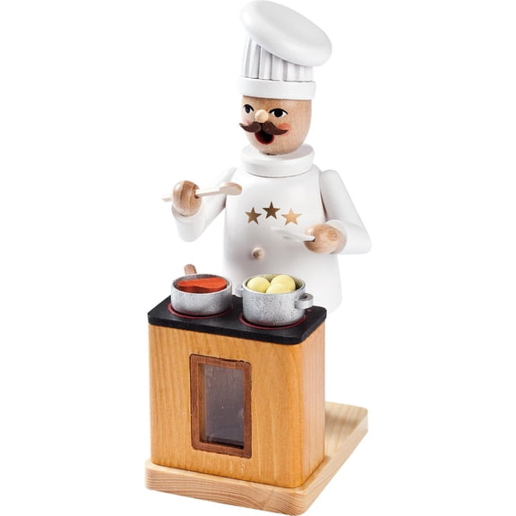 7.5" Richard Glaesser Chef at Stove Incense Burner