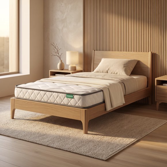 Colchón Individual En Caja Kingshouse Espuma Alta Densidad Memory Foam 190x100x12cm Blanco Individual