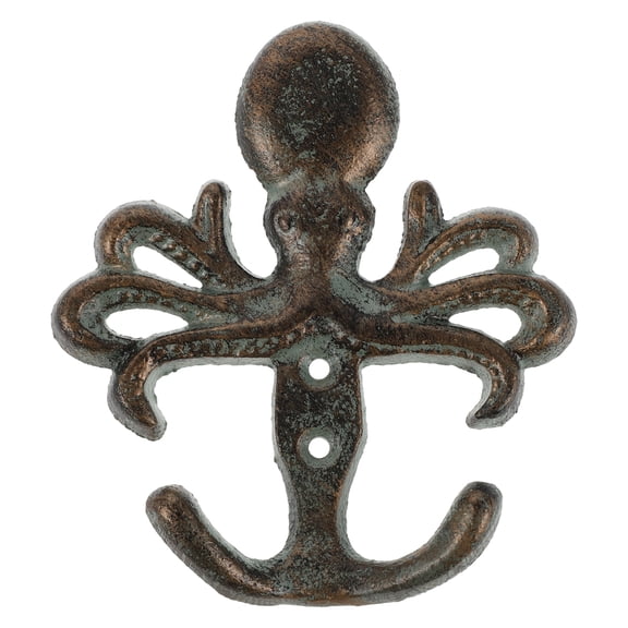 LOLIPPYY Octopus Decorative Coat Hook - Wall Mounted Nautical Hand Towel Rack Holder Rustic Metal Clothing Hanger For Bedroom/Bathroom/Kitchen/Balcony