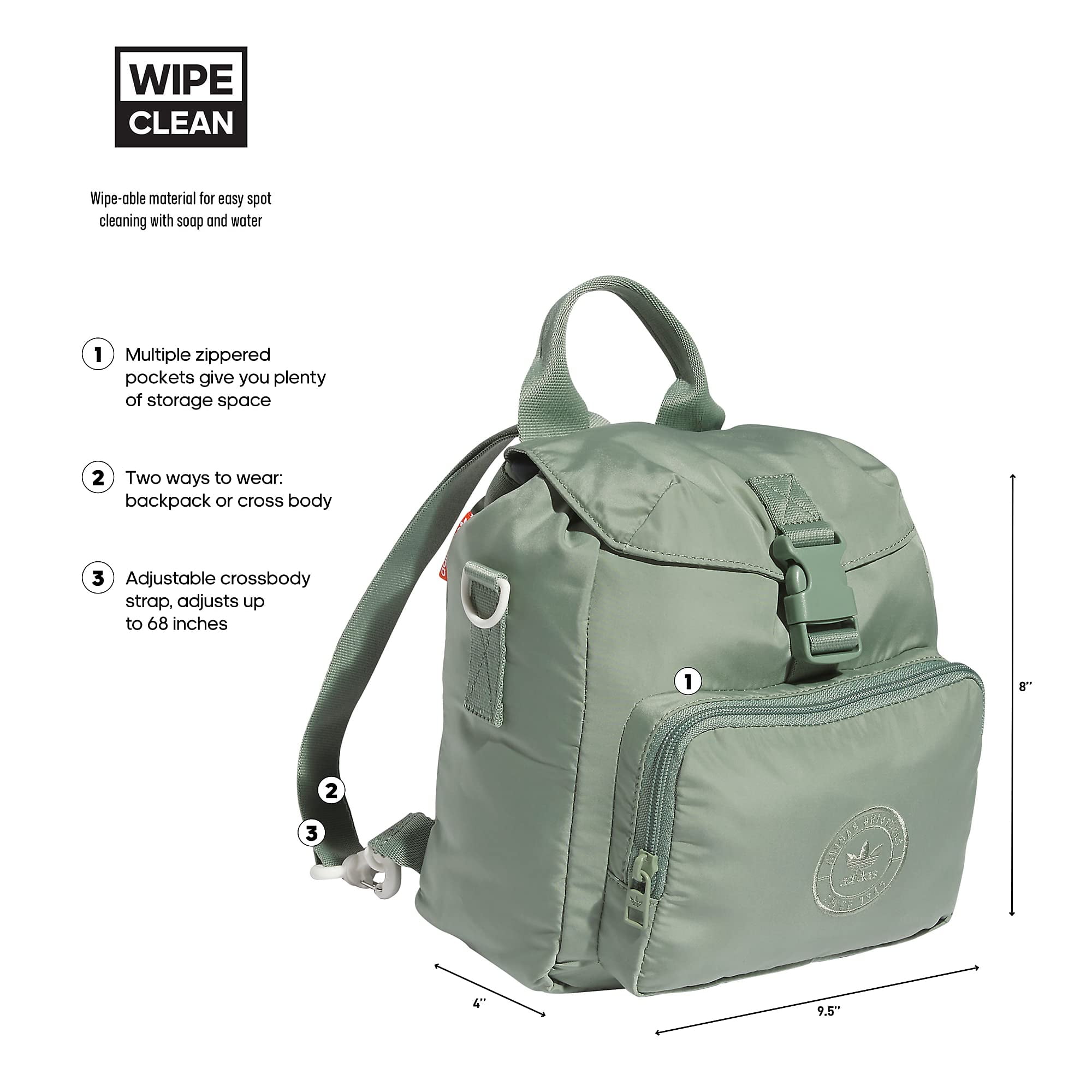 超お薦め☆アディダスOriginals Micro 3 Mini Backpack選べる3色 adidas Originals Micro 3.0 Mini Backpack, Silver Green/Semi