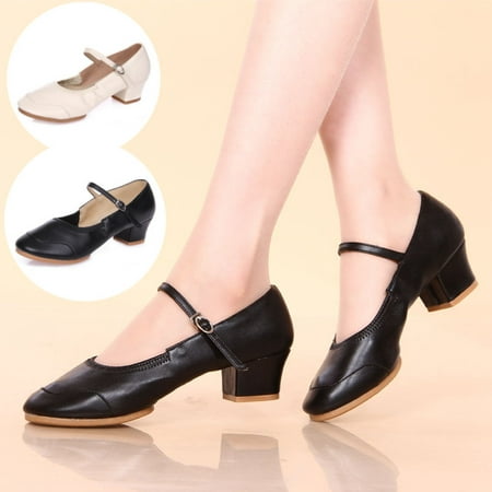 Women Dance Shoes Block Heel Shoe (Best Heels To Dance In)