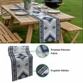 thumbnail image 5 of Blue Gray Boho Table Runner - 120 Inch Long, Kitchen Dining Table Runner Dresser Scarves, Southwestern Ethnic Abstract Geometric Farmhouse Decor for Coffee Tables Wedding Party Banquet, 5 of 8