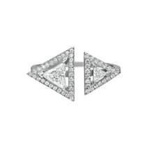 Messika 0.65Cttw Thea Toi & Moi Diamond Ring 18K White Gold Size 52 US 6