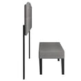 thumbnail image 3 of WHI Aurora Adjustable Velvet Headboard for 54"/60" Mattress with Bench in Gray, 3 of 8