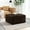 Chocolate, variant on Roundhill Furniture Solenne Oversized Ottoman with Jumbo Corduroy Upholstery, Black