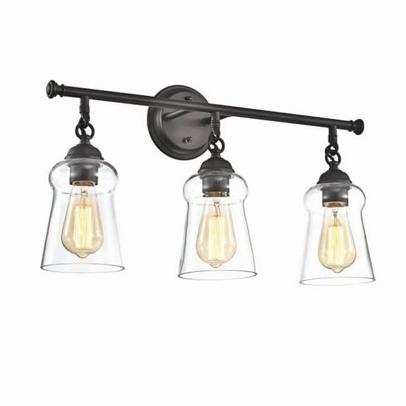 CHLOE Cheryl Contemporary 3 Light Rubbed Bronze Bath Vanity Fixture 23" Width