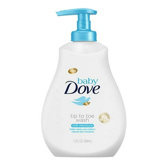 Baby Dove Tip to Toe Wash Rich Moisture Liquid, 13 oz, 6 Pack