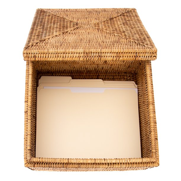 Artifacts Rattan™ Storage Box with Lid (Letter File)
