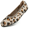 thumbnail image 3 of DADAWEN Women's Ballerina Flats Round Toe Textile Dress Shoes Comfortable Leopard 7US, 3 of 6