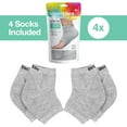 thumbnail image 6 of ZenToes Moisturizing Gel Heel Socks, Open Toe, Gray, 2 Pairs, 6 of 9