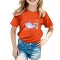 thumbnail image 1 of T-shirts pour Filles Col Rond Imprimé Manches Courtes Vêtements d'Été pour Adolescentes Hauts pour Filles 3-4 Ans Mode Filles, 1 of 3