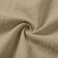 thumbnail image 7 of Awwp Men's Linen Blend 5 Inch Casual Shorts Elastic Waist Button Front Loose Fit Summer Walking Shorts Beach Vacation Bottoms Khaki Size: L, 7 of 7