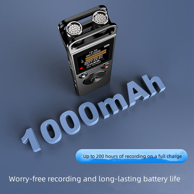 GL-99 8GB Long Endurance Dual Mic Digital Voice Audio Recorder Learning Business Conference Meeting Interview Wedding Dictaphone