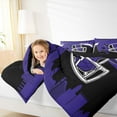 thumbnail image 4 of jejeloiu American Rugby Football Twin Comforter Sets,Purple Black Bedding Set For Boys Teens Reversible 2pcs, 4 of 8